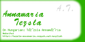 annamaria tezsla business card